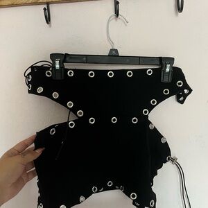 Fashion Nova Black skirt with Silver Accents